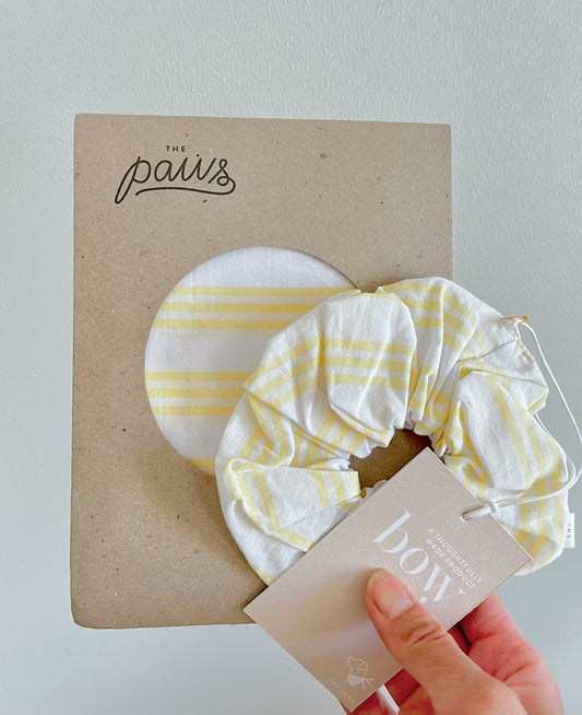 Scrunchie Summer Yellow Stripe Human