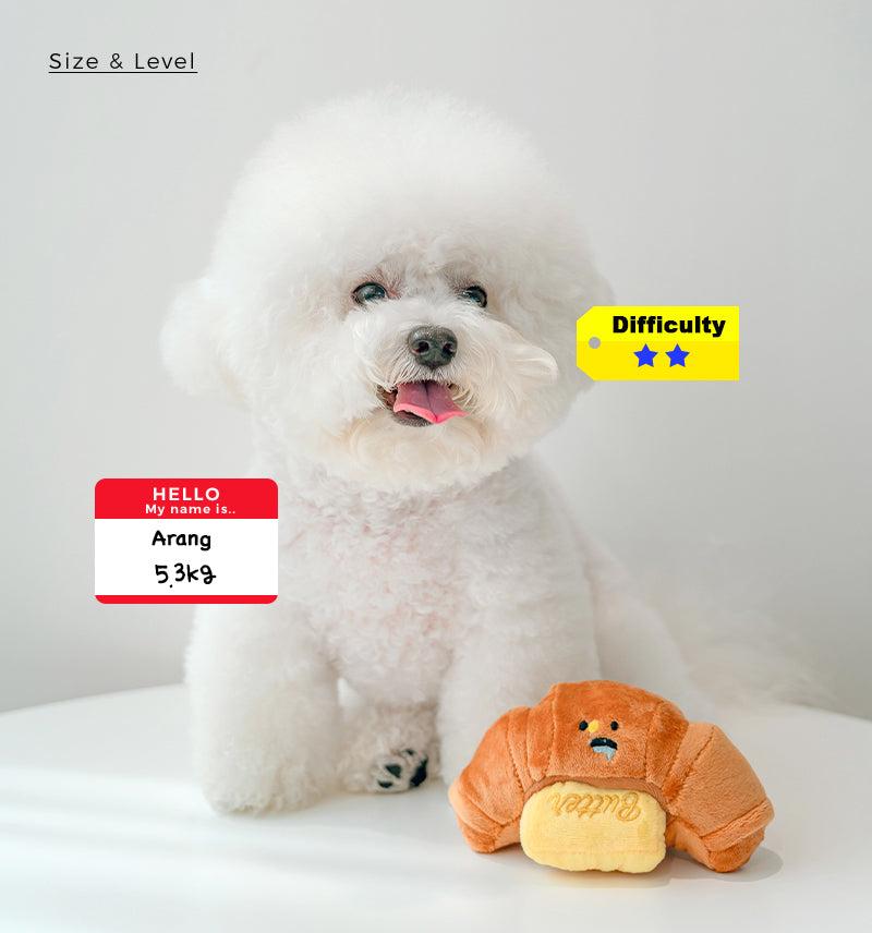 Bite Me x L'ESCAPE - Croissant & Butter Nosework Toy