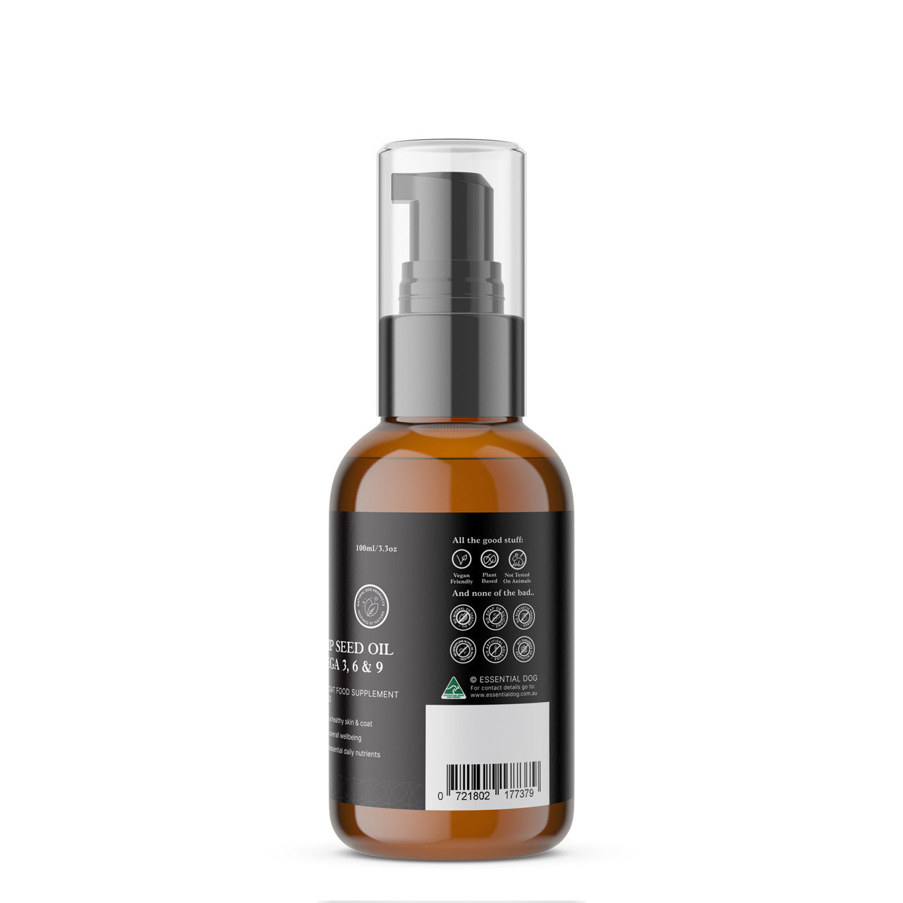 100% Raw Hemp Seed Oil (Skin, Coat and Stress Formula) - 100ml