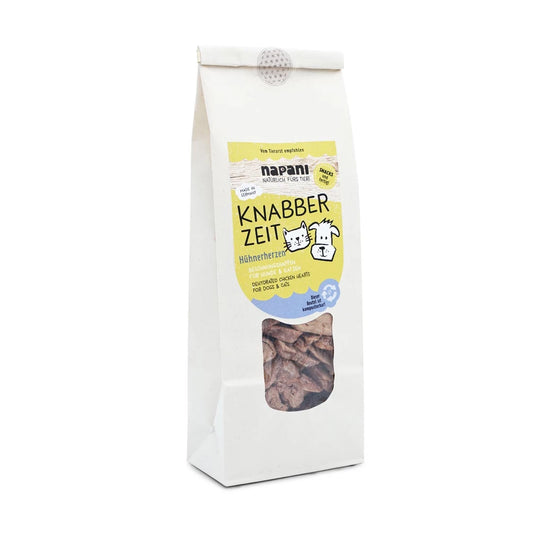 Knabber Zeit - Freeze-dried chicken hearts (For dogs & cats) 150g