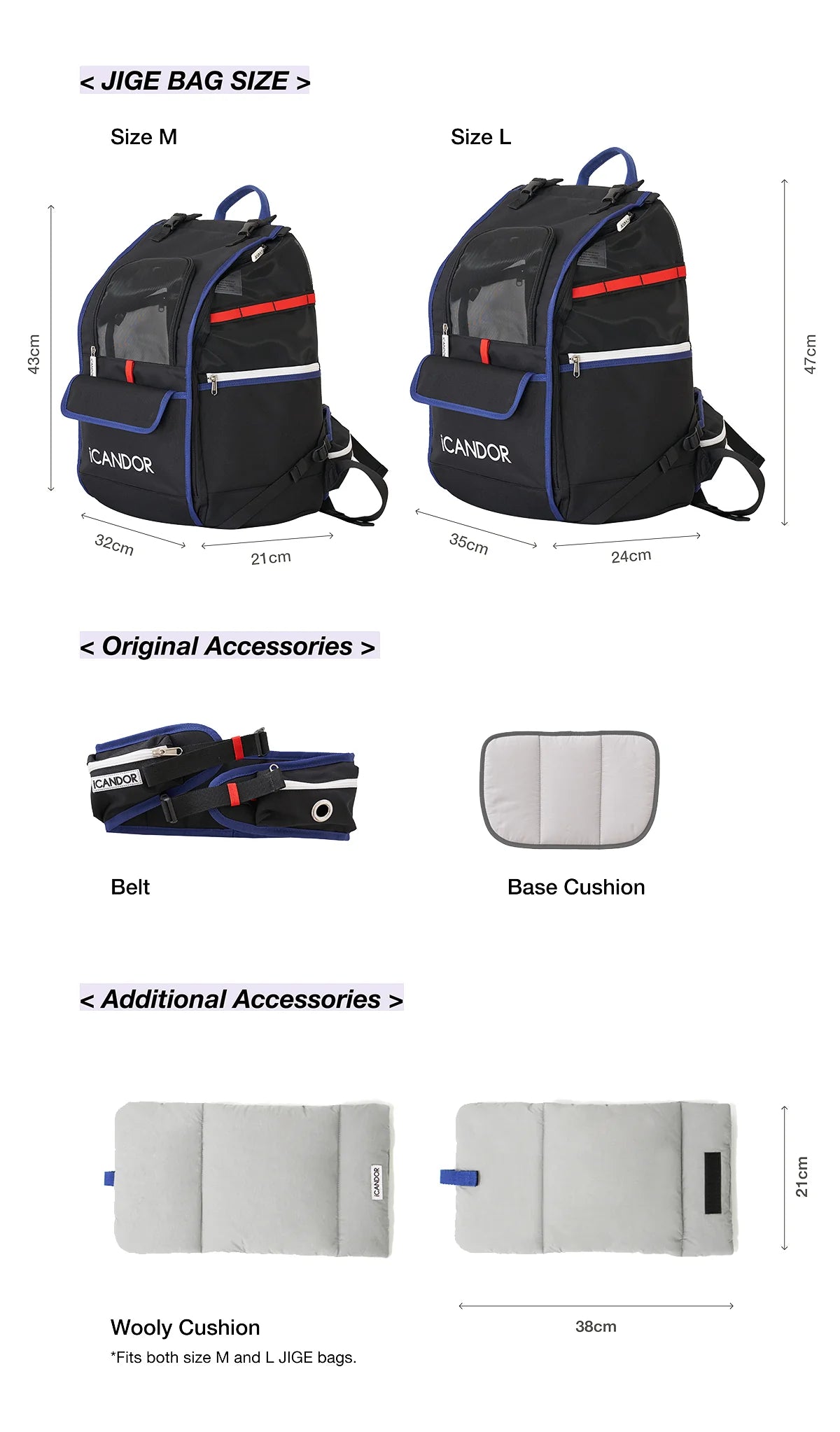Jige Pet Backpack - Dynamic Black (including Wooly Cushion - grey)