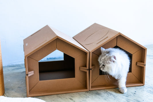 KARTONG God Hus Haocuo Pentagonal Corrugated Katthus (inklusive speciell skrapbräda)