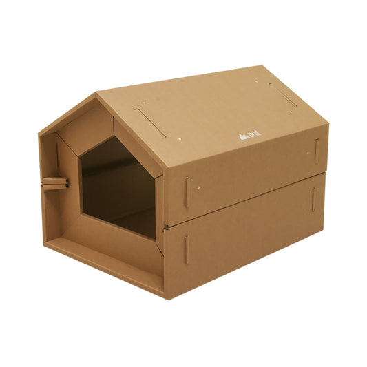 KARTONG God Hus Haocuo Pentagonal Corrugated Katthus (inklusive speciell skrapbräda)