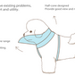 Half cone collar / elizabethan collar for pet