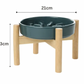 Slow Feeder Bowl - Wave (with wood stand)
