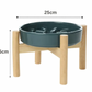 Slow Feeder Bowl - Wave (with wood stand)