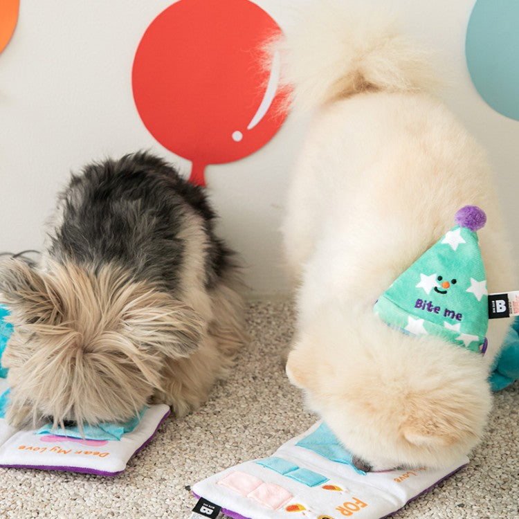 Party Series Happy Bday Card Dog Toy