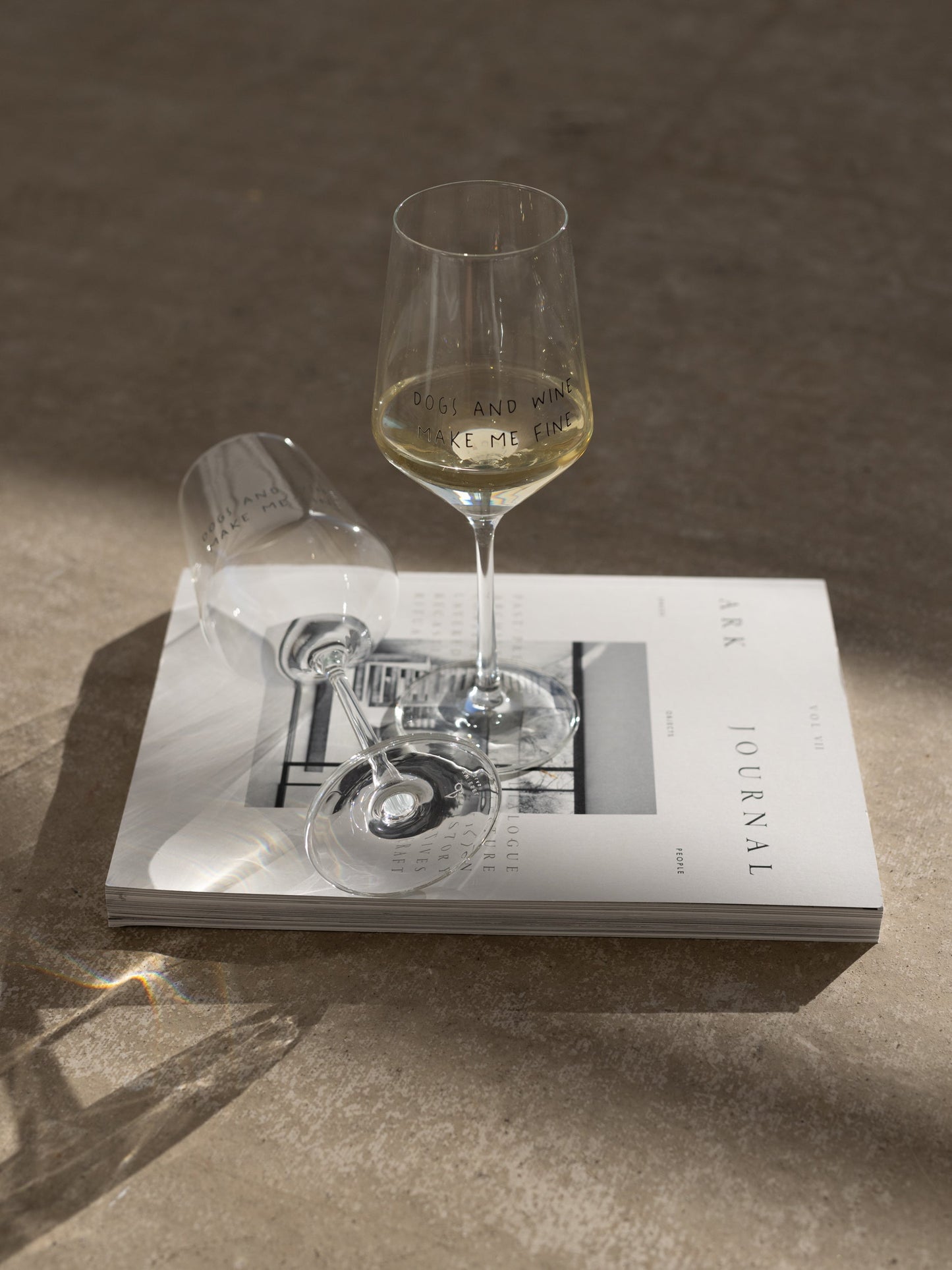 “Dogs and Wine Make Me Fine” Wine Glass - 55cl