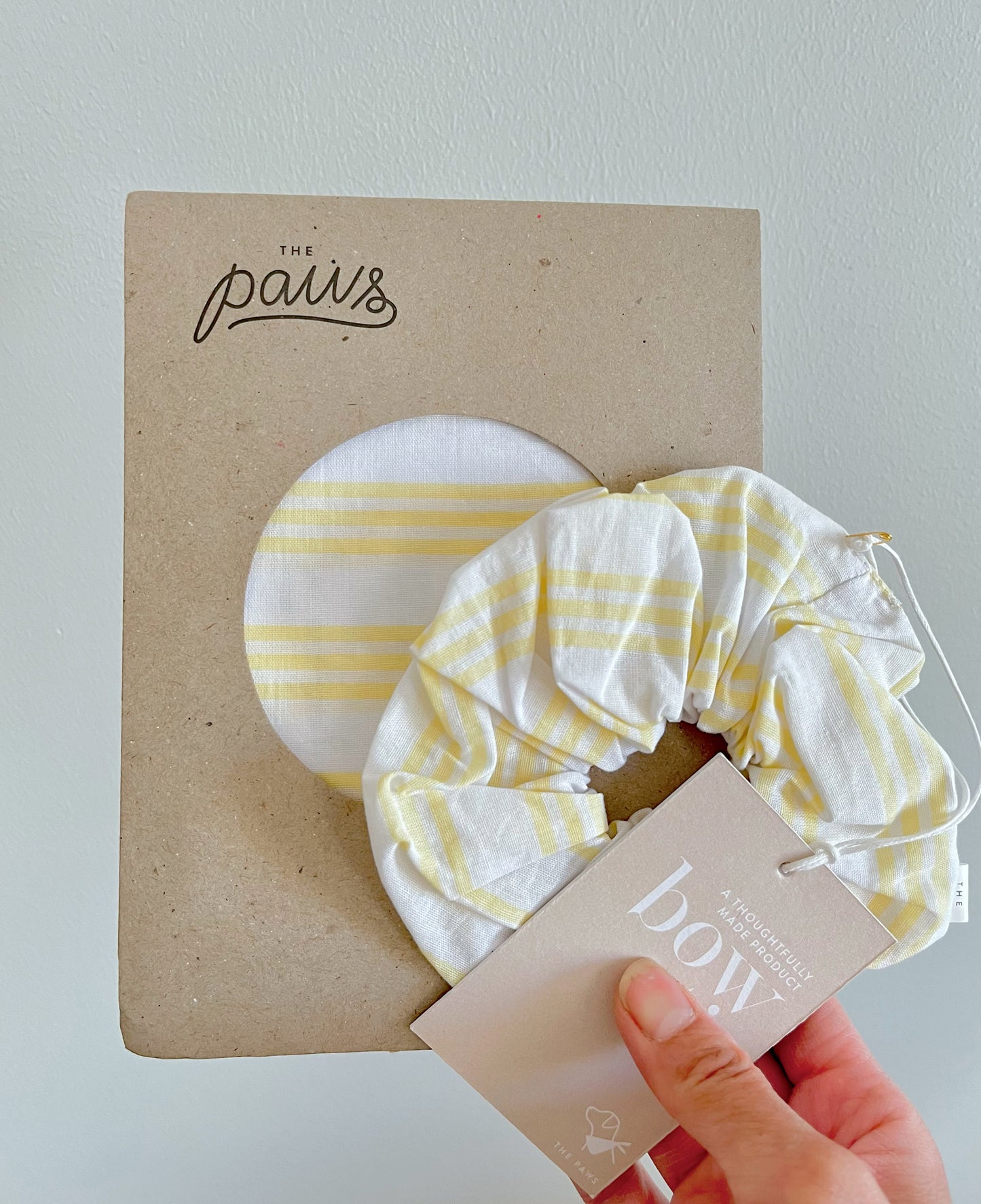 Scrunchie Summer Yellow Stripe Human