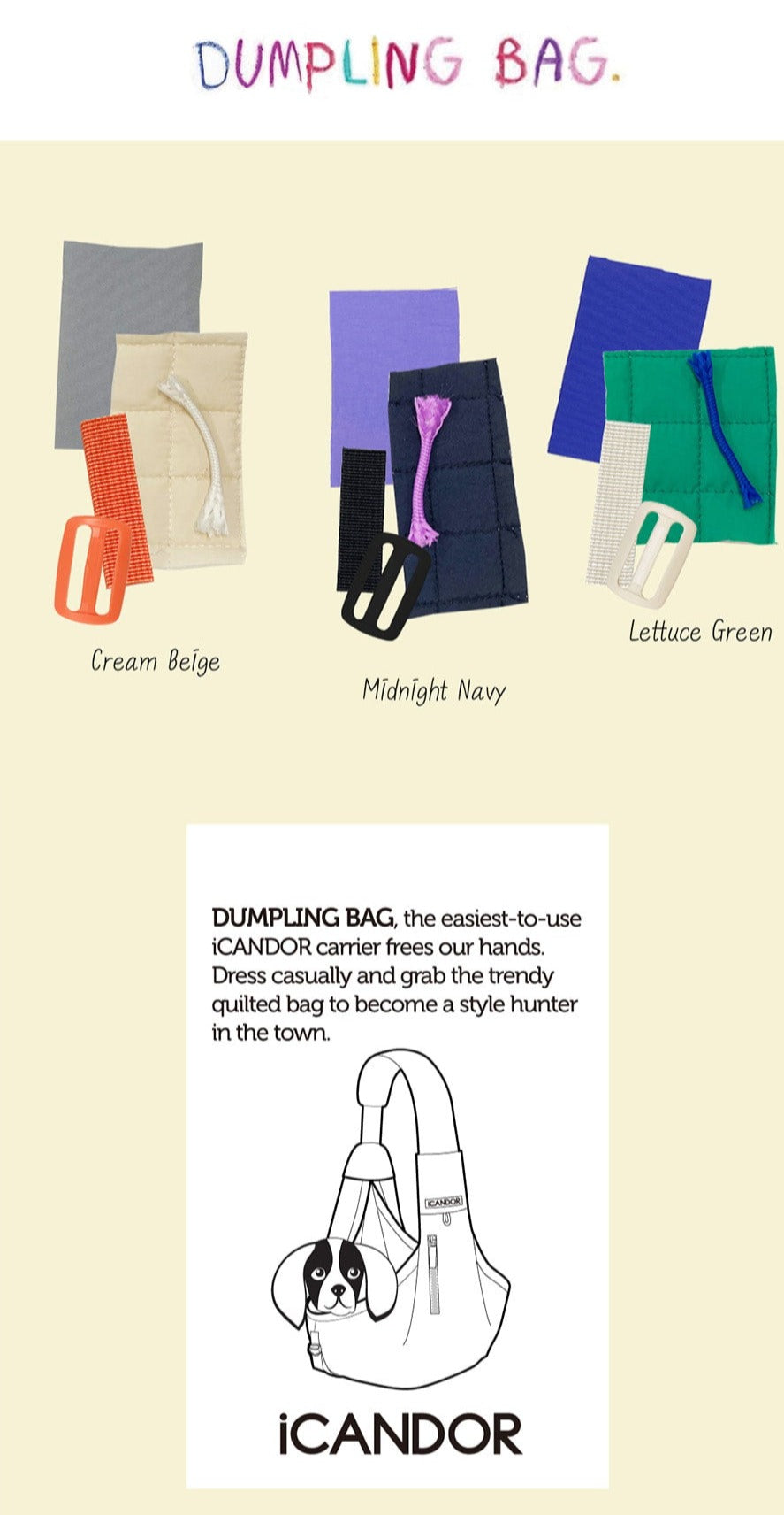 DUMPLING BAG - Midnight Navy