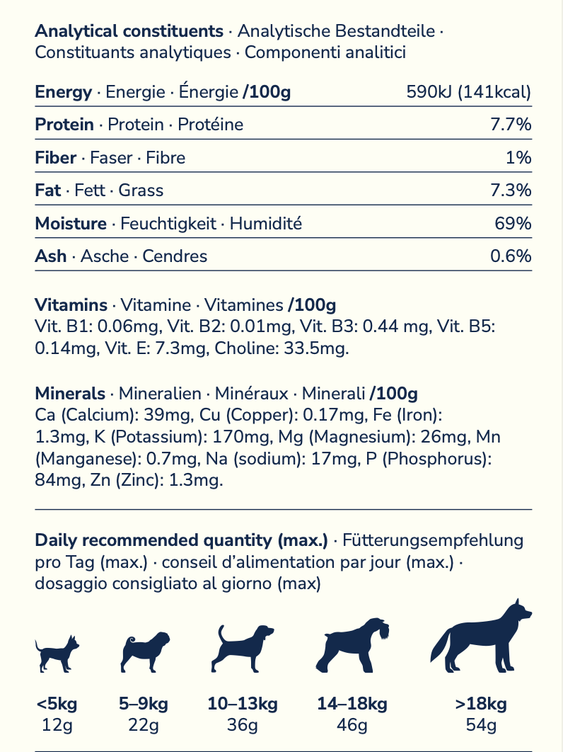 Beef and Bacon Organic Dog Paté 150g