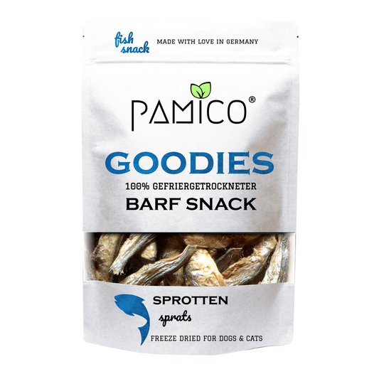 Freeze-dried sprats goodies  – fish snack with high-quality protein & vitamin D (for Dogs & Cats)