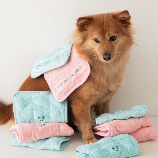 Fluffy Towel Toy Set  (2pcs Blue + Pink)