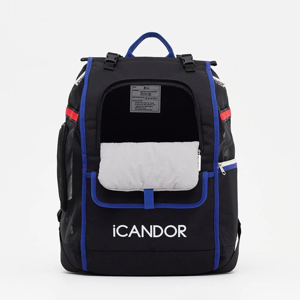 Jige Pet Backpack -  Dynamic Black (including Wooly Cushion - grey)