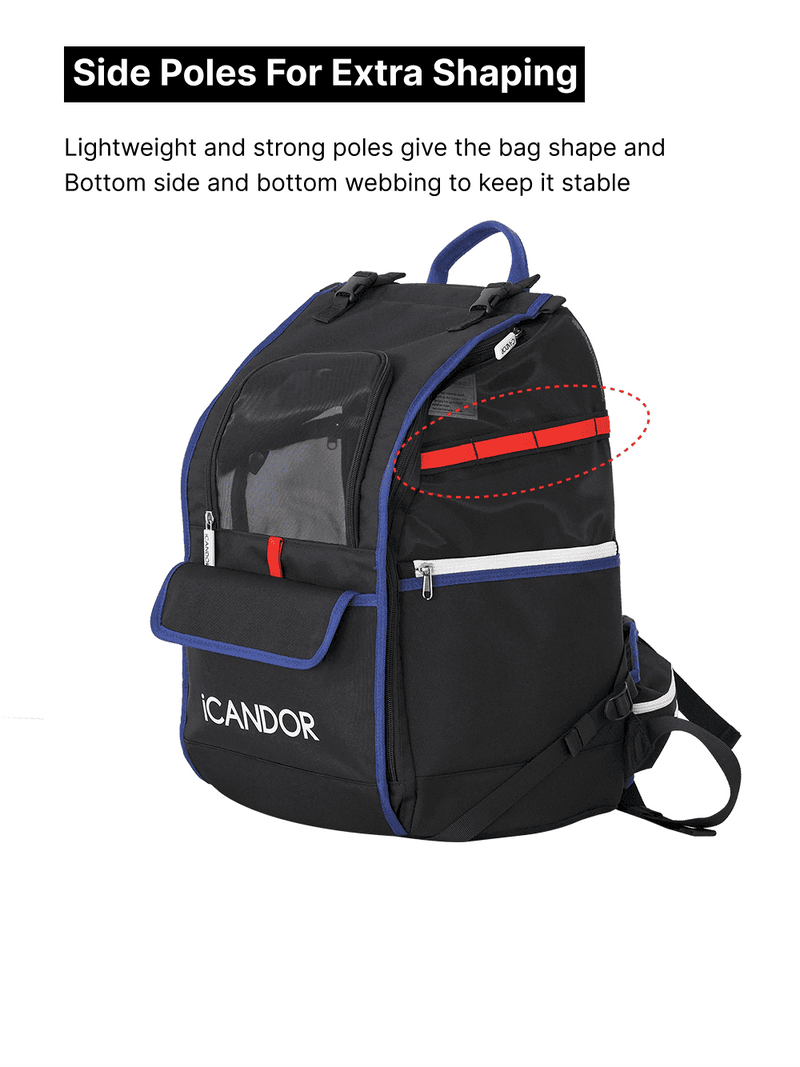 Jige Pet Backpack -  Dynamic Black (including Wooly Cushion - grey)