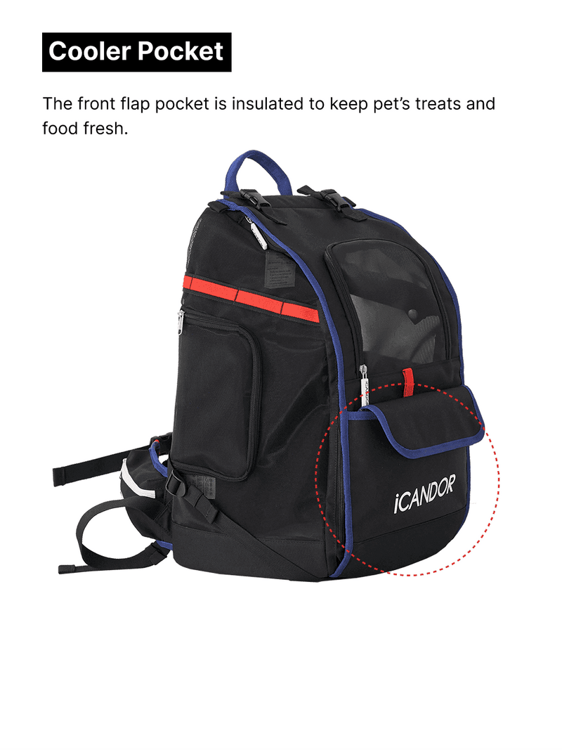 Jige Pet Backpack -  Dynamic Black (including Wooly Cushion - grey)