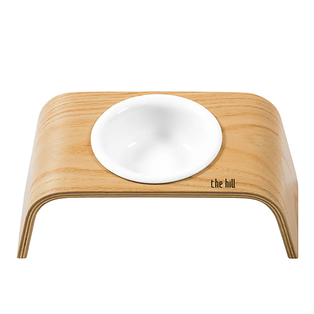Woody God mat (Enkel Skål) Bentwood Djurmatsbord